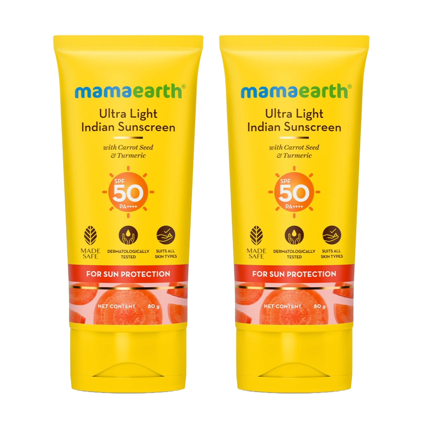 Mamaearth ultra light indian sunscreen SPF50 PA+++