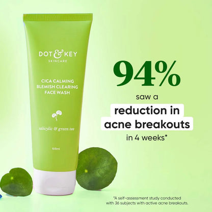 Dot & Key Cica Calming Blemishes Clearing Face Wash with 2% Salicylic Acid 100ml